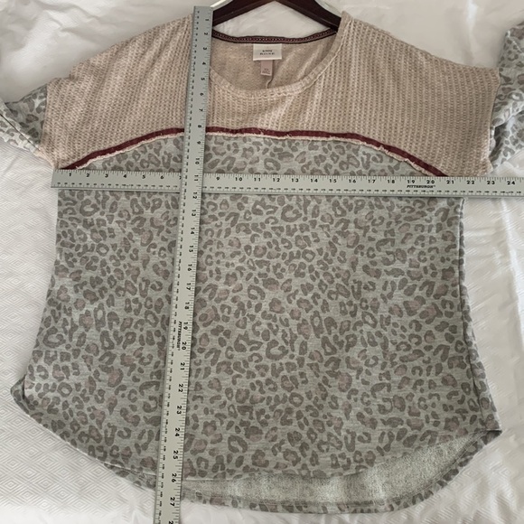 Knox Rose Multi Media pink Leopard Print XL long sleeve shirt soft lightweight - Picture 8 of 8